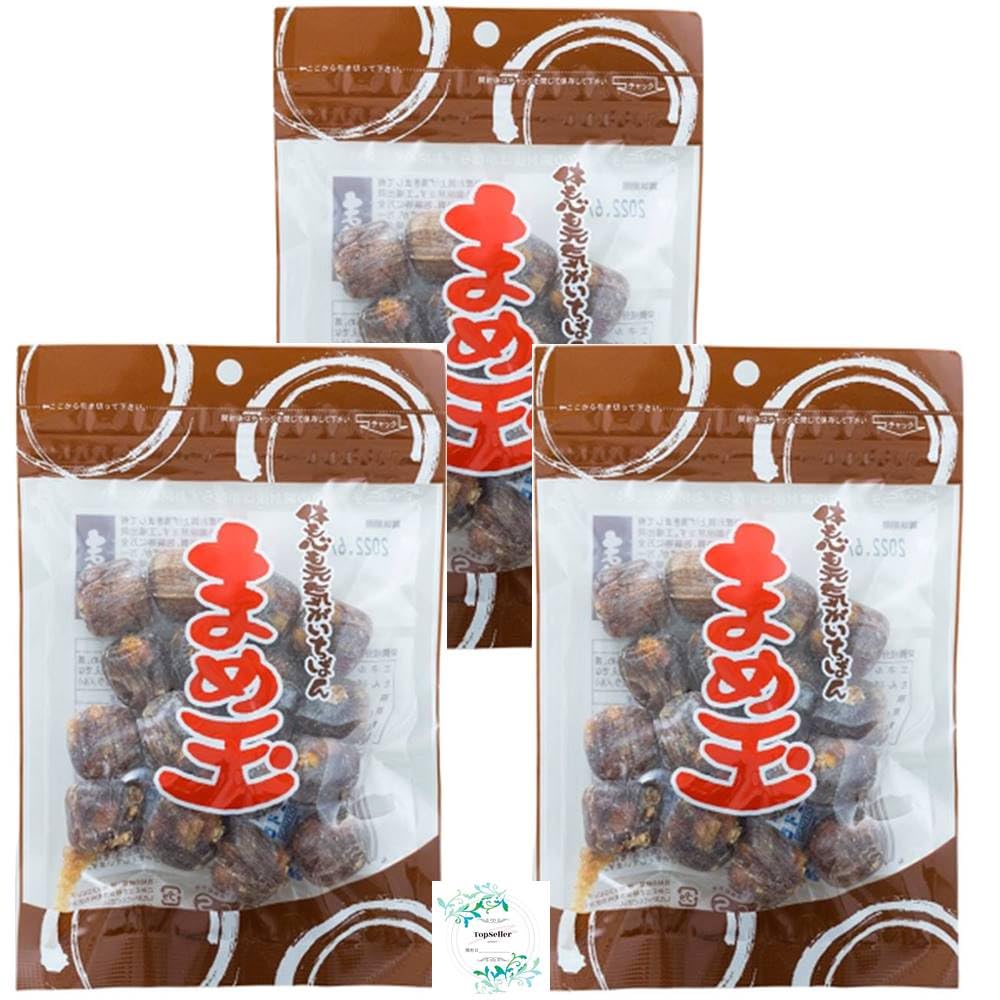 Amazon.co.jp: 入江製菓 まめ玉（3袋）香り高い煎り大豆と黒糖のコク